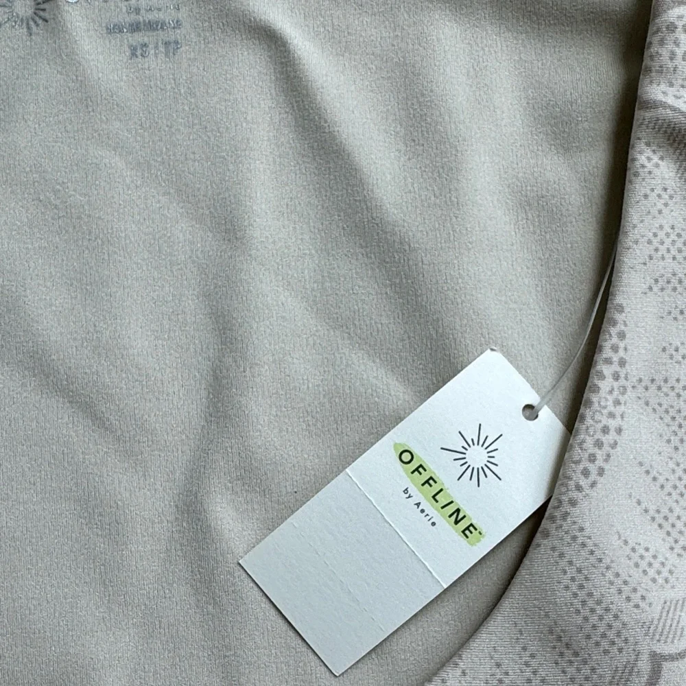 Aerie Cream Floral Long Sleeve Bodysuit - Picture 3 of 3